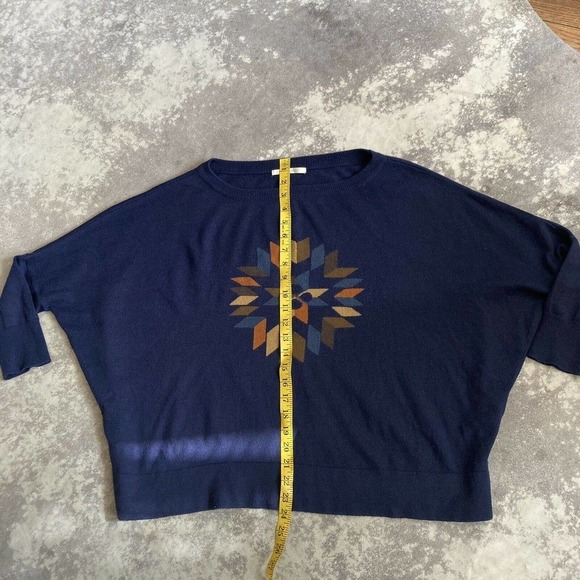 sessun Amish Oversized Boxy Dolman Sleeve sweater blue size‎ medium Angora - Picture 5 of 12